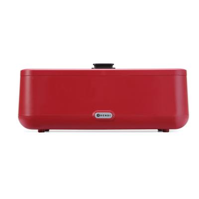 Chafing dish UNIQ, HENDI, designed by Robert Bronwasser, GN 1/1, Červená, 230V/700W, 607x402x(H)245mm | 470459